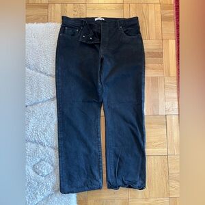 Moussy Straight Leg Black Jeans